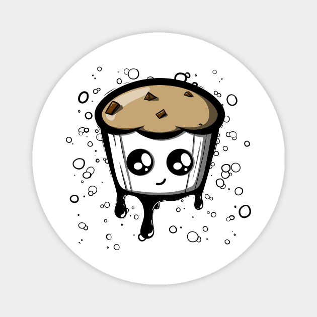 Schoko Cupcake Weiß Magnet by Pandabacke